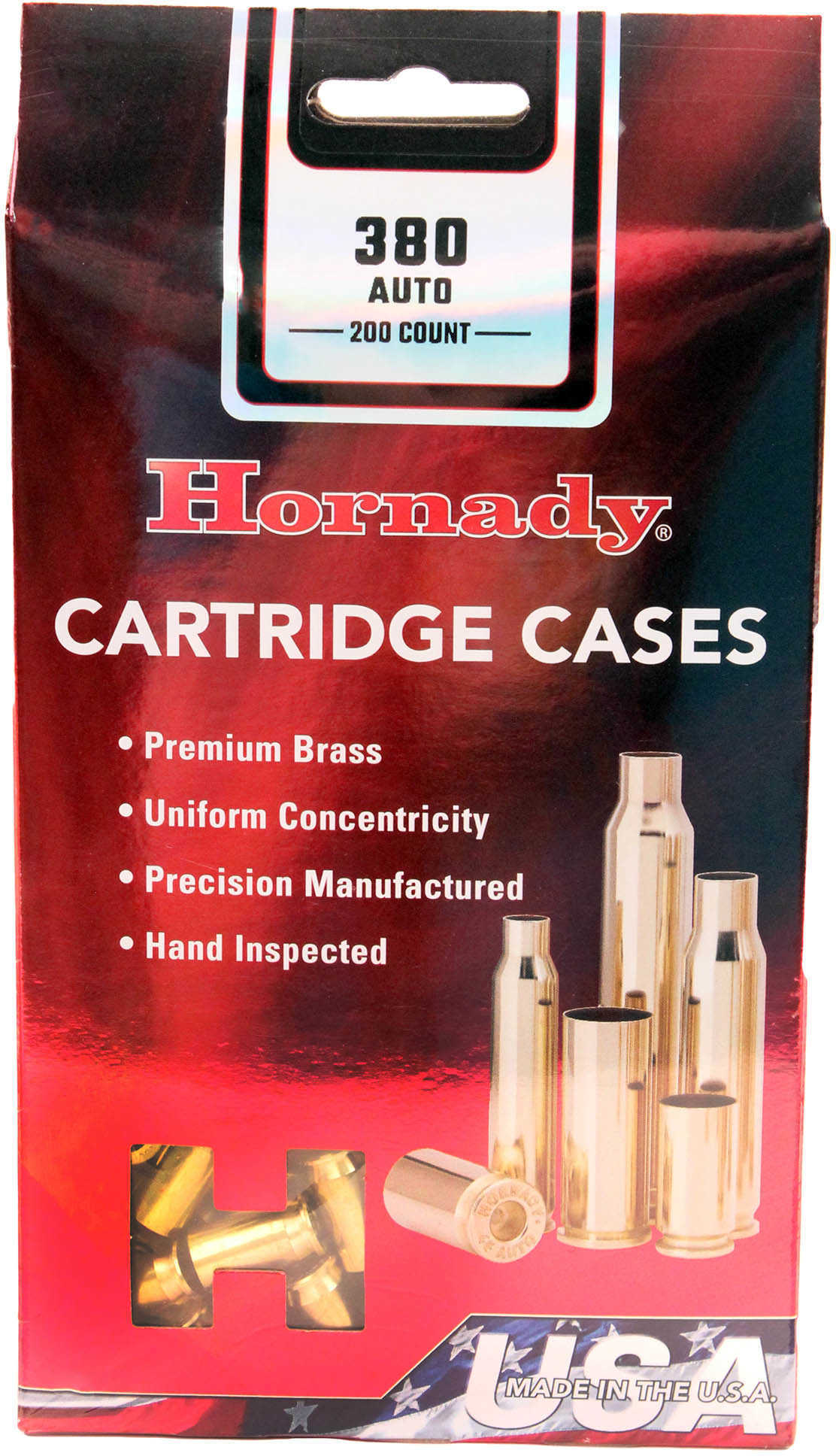 Hornady 380 Auto Unprimed Brass 200 Count