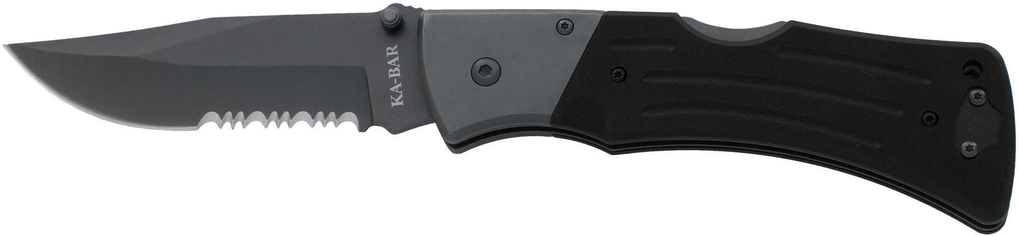 Ka-Bar G10 Mule Folder Clip Blade, Serrated Edge M Knife D: 2-3063-9