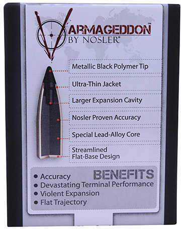 Nosler VarMageddon Bullets .17 Cal .172" 20 Gr FB-Tipped 100/ct