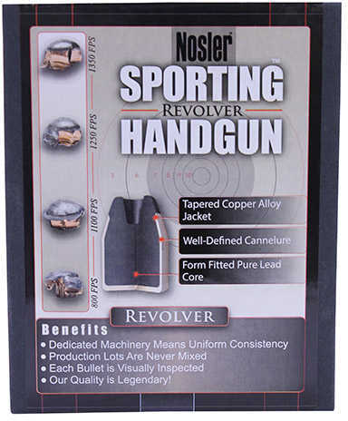 Nosler Sporting Handgun Revolver Bullet .45 Cal. 250 gr. Jacketed Hollow Point 100 pk. Model: 43013