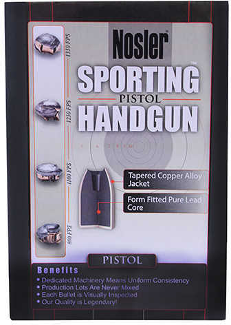 Nosler Sporting Handgun Pistol Bullet 10mm 150 gr. Jacketed Hollow Point 250 pk. Model: 44860