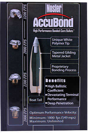 NOSLER AccuBond 30 Cal 50 Count 165 Grain 55602