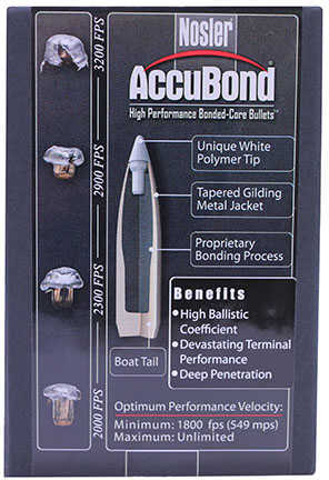 Nosler Bullets 338 Caliber .338 200 Grains Accubond 50CT