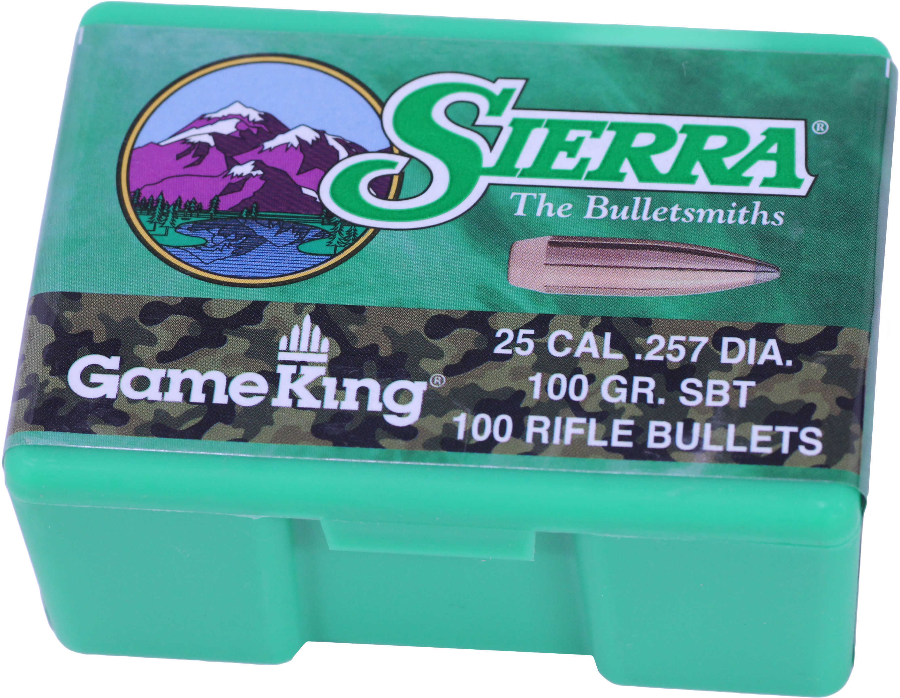Sierra Gameking Rifle Bullets .25 Cal .257" 100 Gr SBT 100/ct