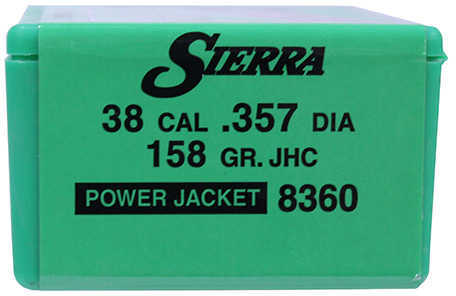Sierra Bullets .38 Caliber .357 158 Grains JHP 100CT