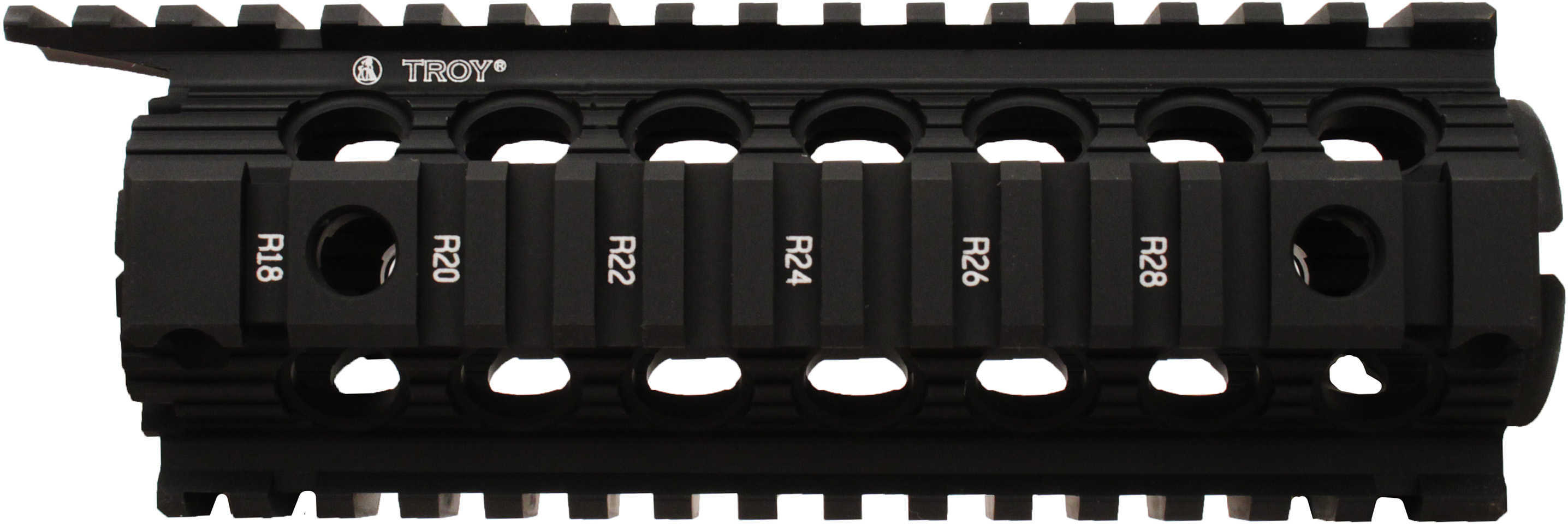 TROY Enhanced Rail 7" Drop In Picatinny on All Four Sides Built-in Sockets for QD Swivels SRAI-DID-D7BT-00