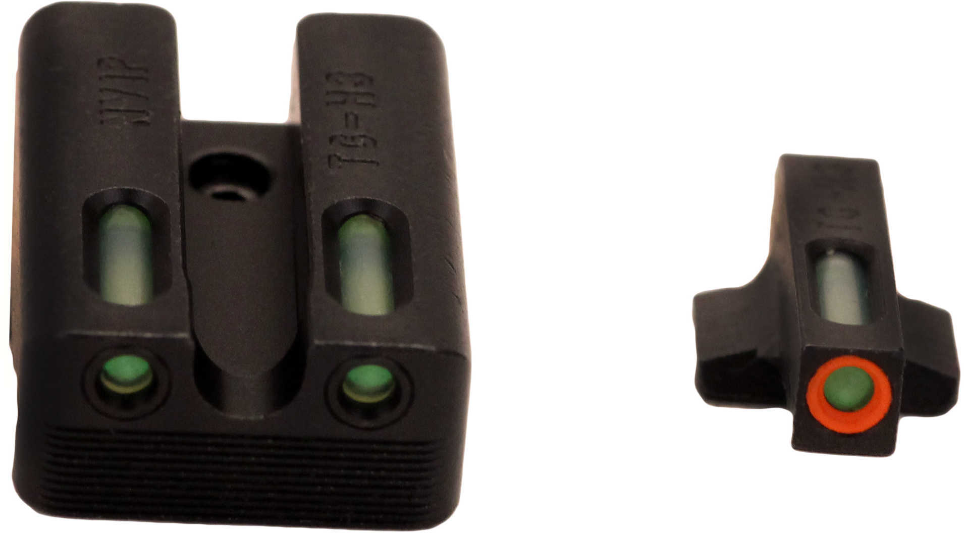 Truglo TGTG13Nv2Pc TFX Pro Green Tritium & Fiber Optic Orange Outline Front Sight Green Tritium & Fiber Optic Rear Sight