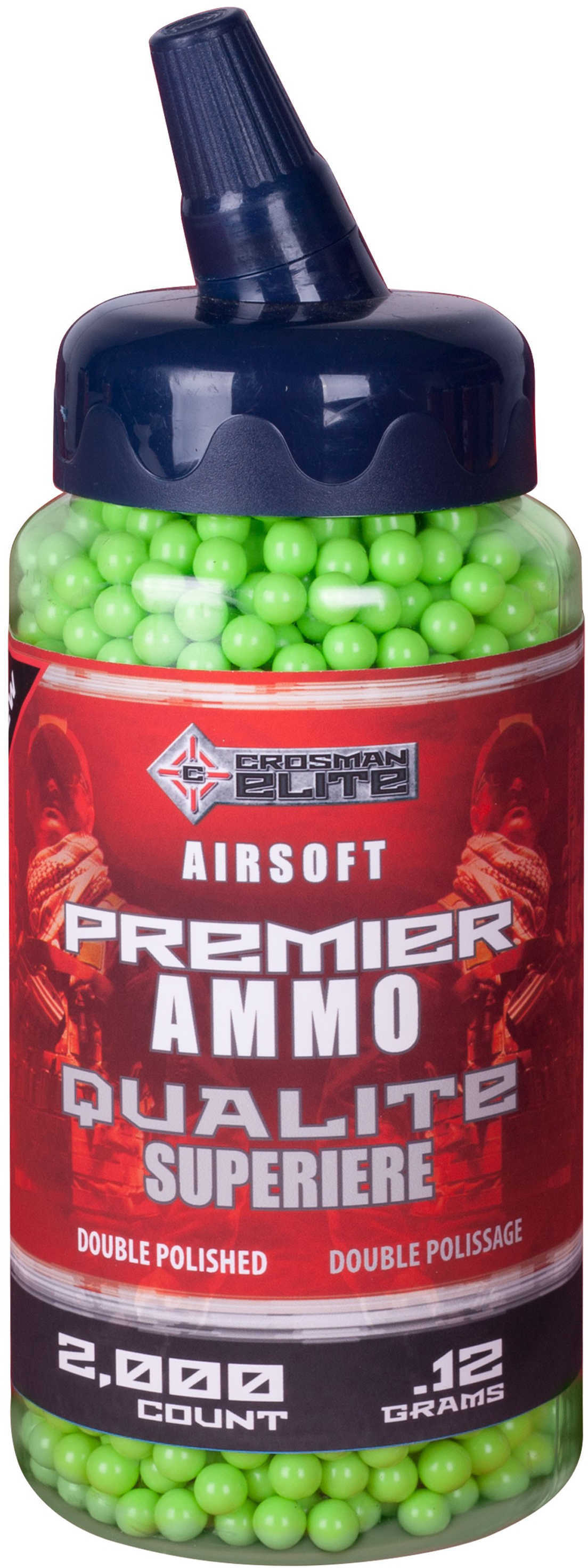 CROSMAN SOFTAIR 6MM Plastic BB'S 2000 Count Jar With Spout