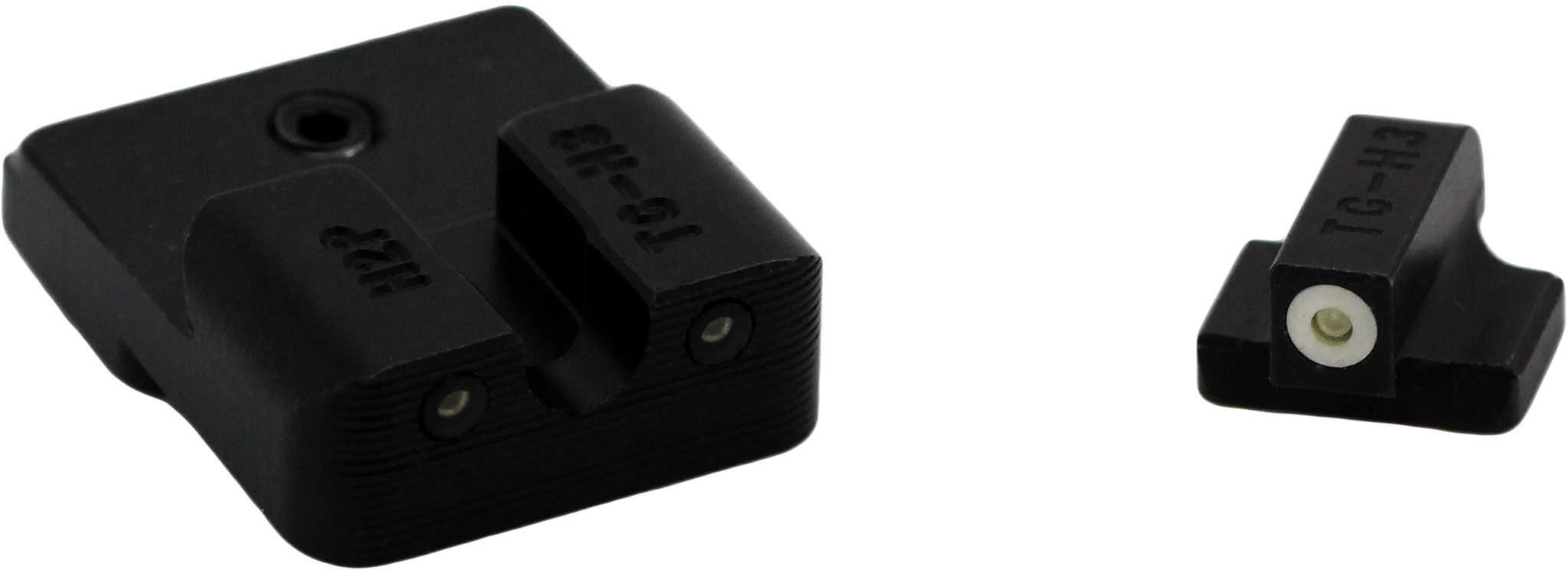 Truglo TG231H1W Tritium Pro Night Sights HK P30 Steel Green w/White Outline Black
