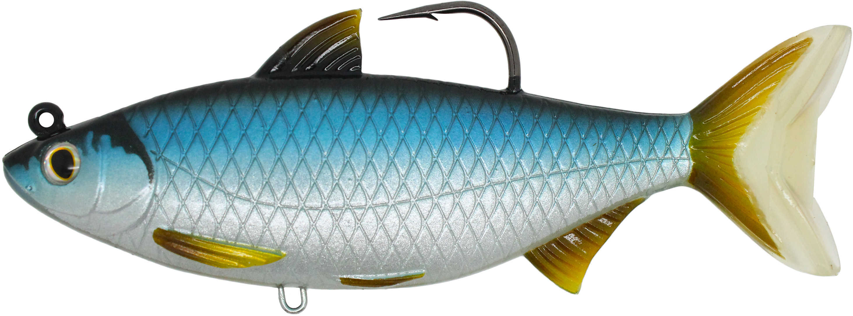 LT GOLD SHINR SWIMBAIT 5.5" SIL/BLU