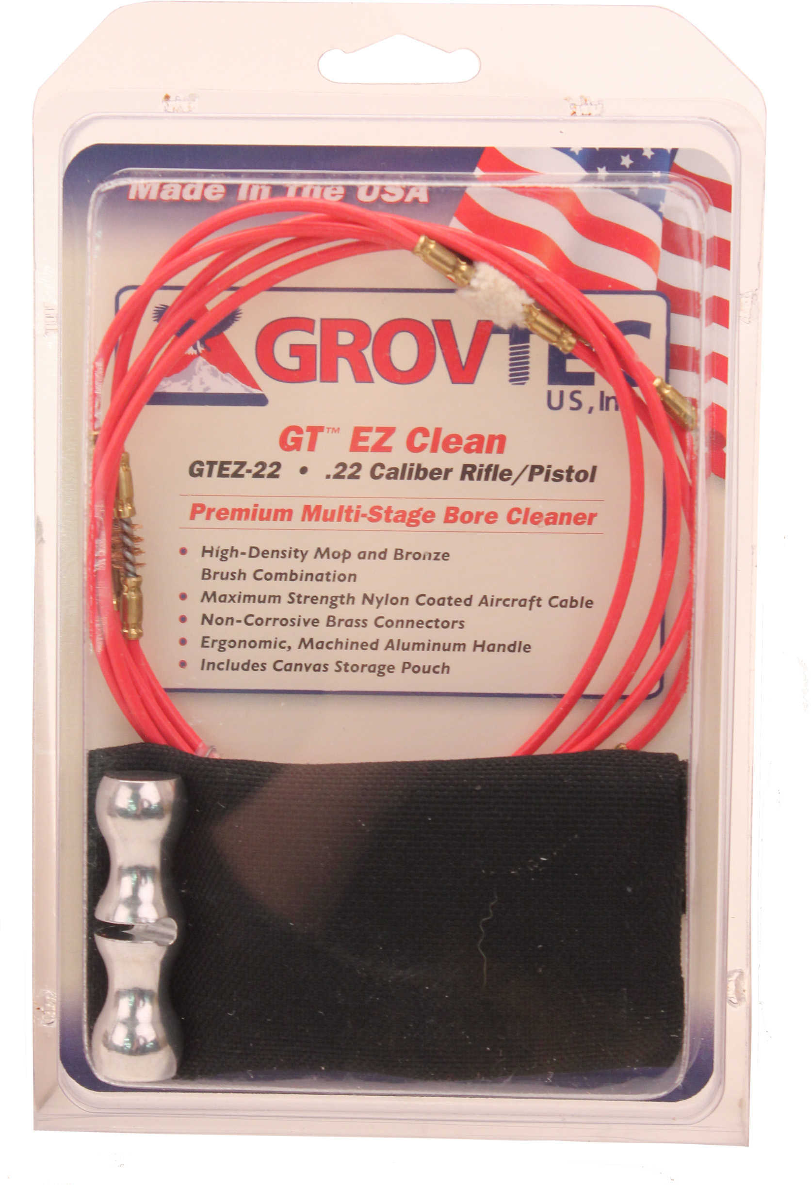 Grovtec US Inc GTEZ22 EZ Clean Multi-Stage .22 Cal Barrel Cleaning Kit