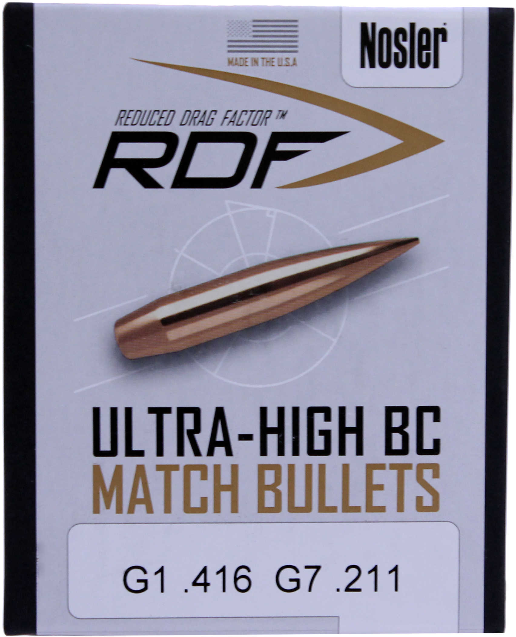 Nosler 53066 RDF 22 Caliber .224 70 GR Hollow Point Boat Tail (HPBT) 100 Box