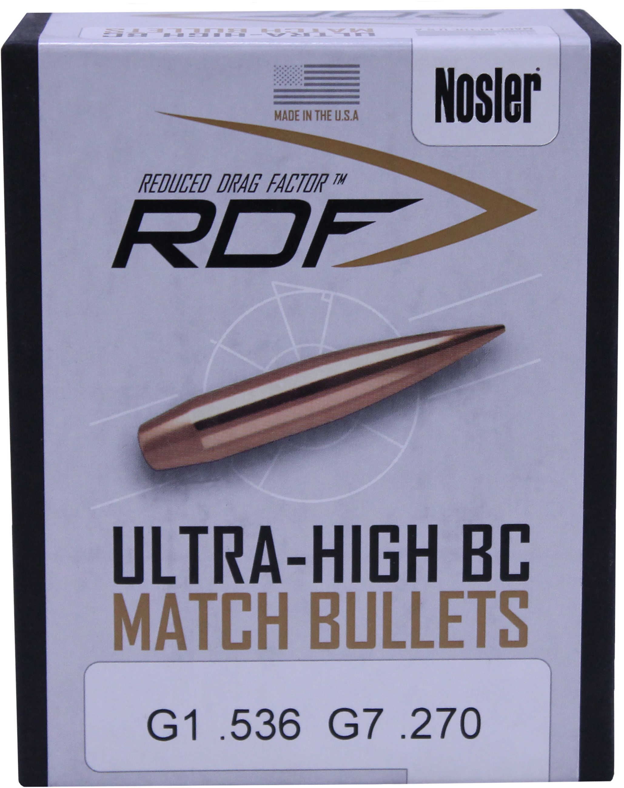 Nosler 53170 RDF 30 Caliber .308 175 GR Hollow Point Boat Tail (HPBT) 100 Box