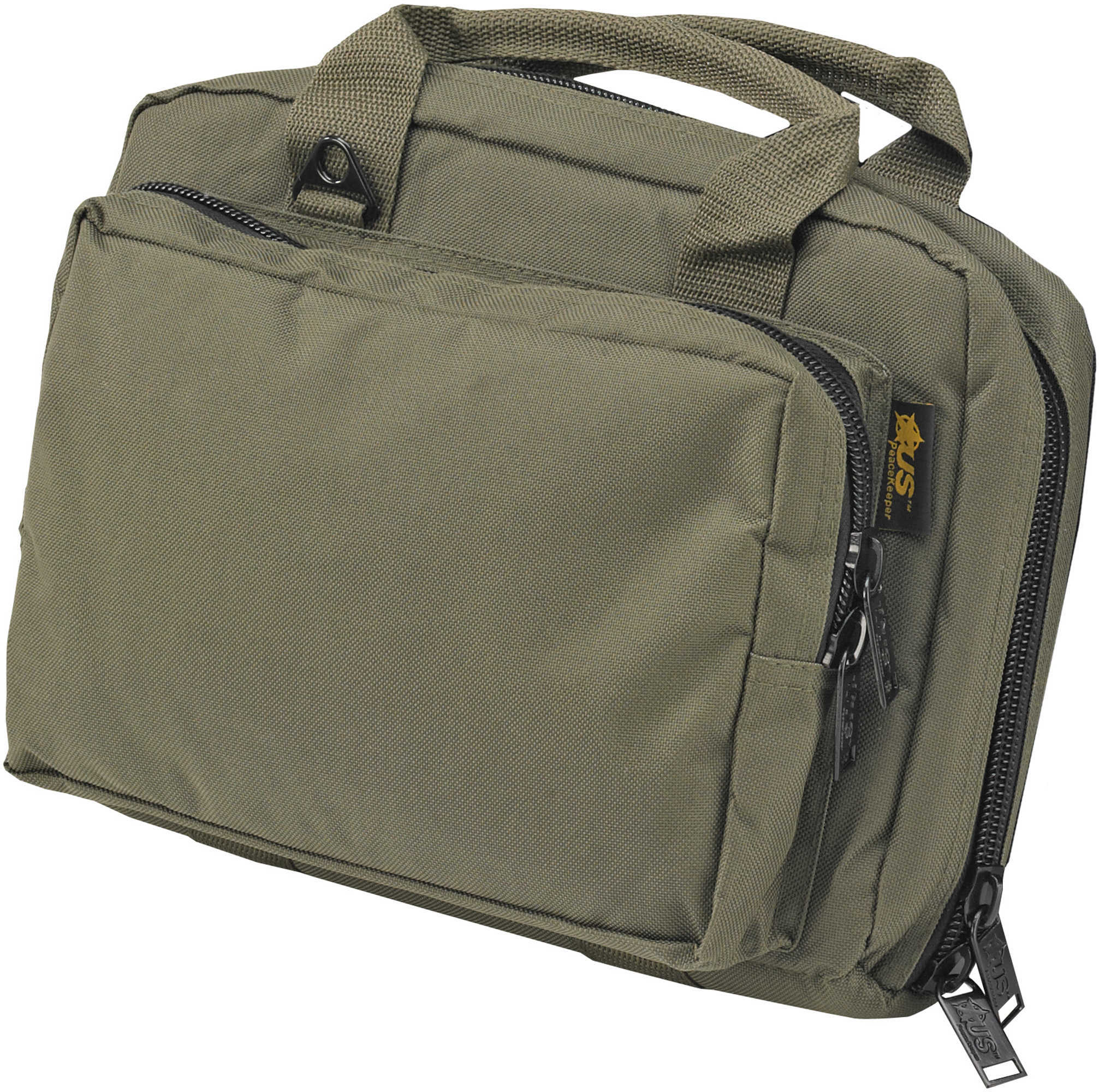 US PeaceKeeper Mini Range Pistol Case 12.75x8.75"x3" 600 Denier Polyester Olive Drab Green P21106