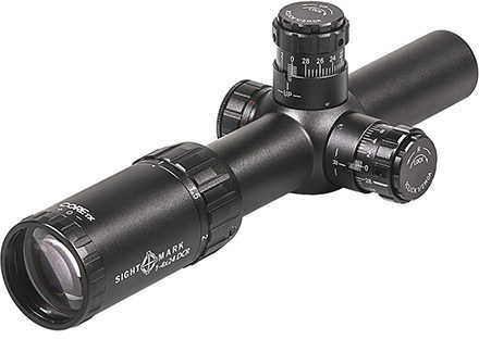 Sightmark SM13072DCR Core TX 1-4x 24mm Obj 96.10-24.10 ft @ 100 yds FOV 30mm Tube Black Matte Finish Illuminated Red/Gre