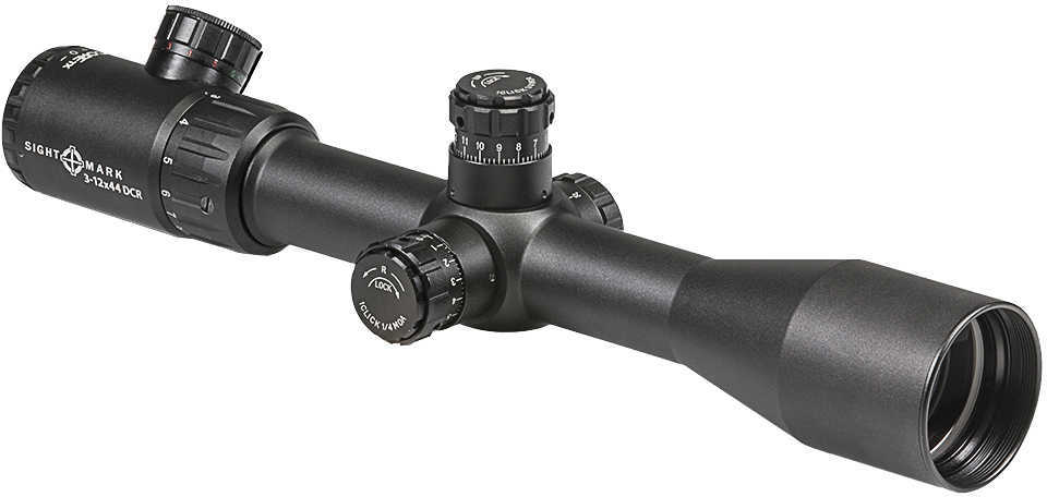 Sightmark SM13074DCR Core TX 3-12x 44mm Obj 36.70-9.20 ft @ 100 yds FOV 30mm Tube Black Matte Finish Illuminated Red/Gre