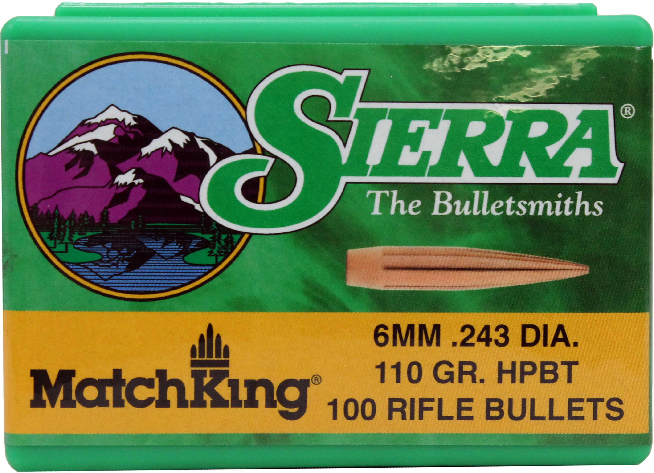 SIE 6MM 243Cal 110Gr HPBT Match .243 100/Box