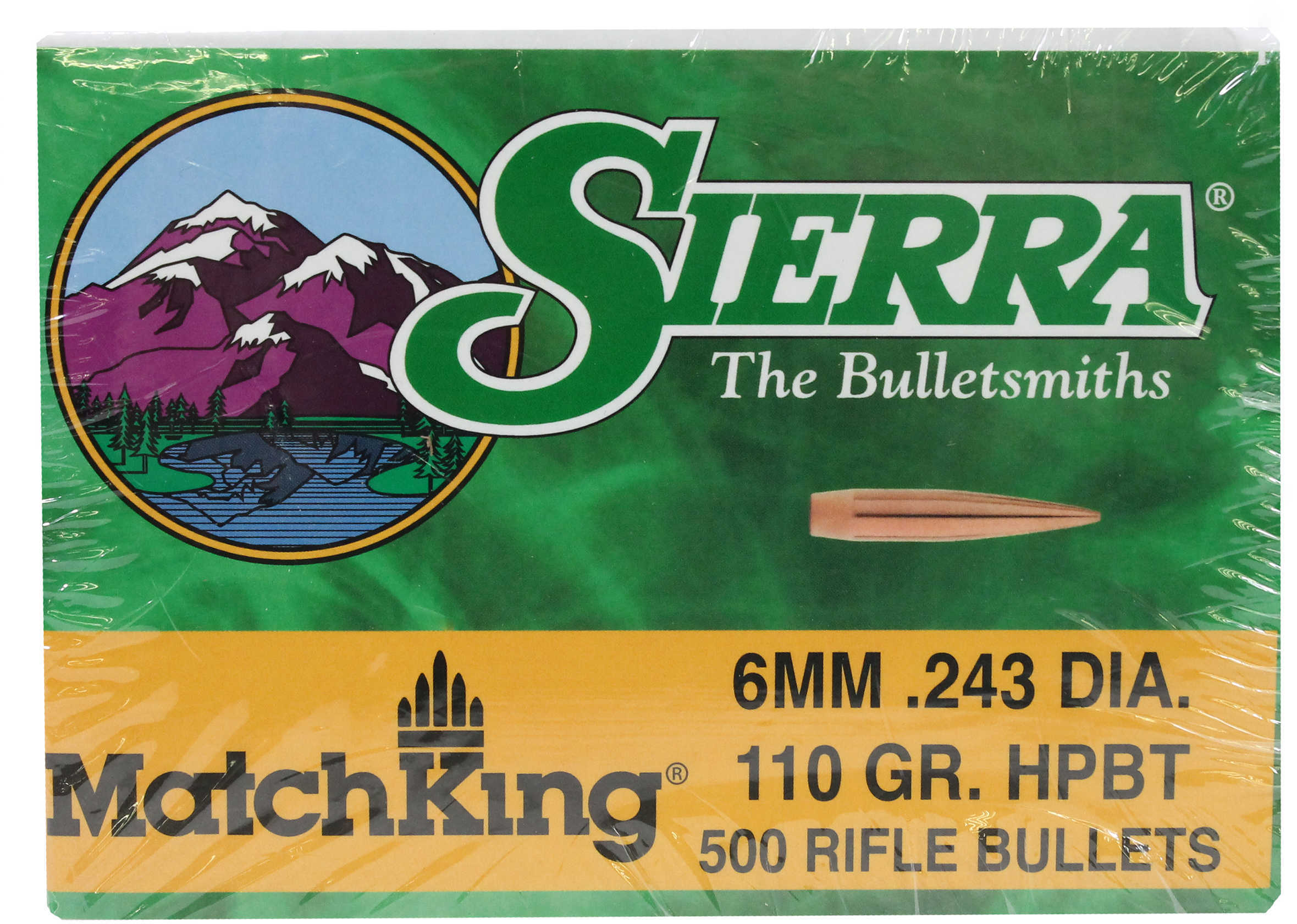 SIE 6MM 243Cal 110Gr HPBT Match .243 500/Box