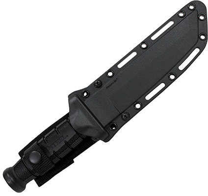 Cold Steel Cs-39LSFCT Leatherneck 7" Fixed Plain Tanto Black Matte Powder Coat German D2 Blade/Black Deep Checkere