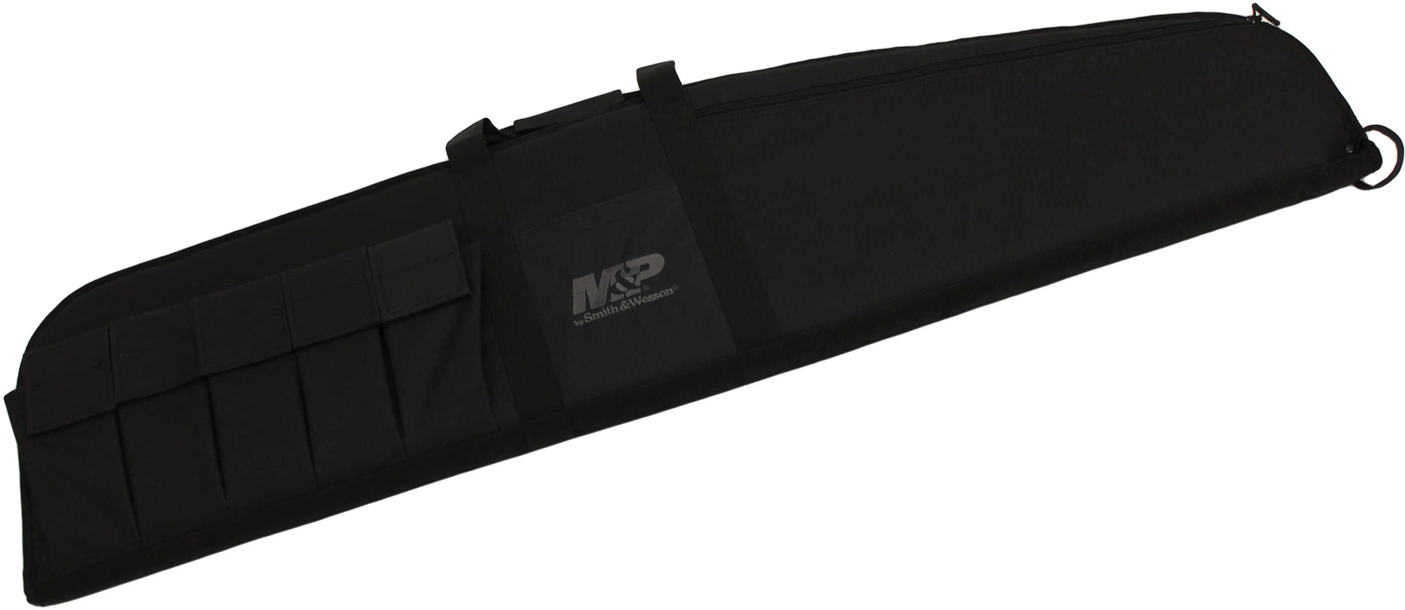 M&P Accessories 110016 Duty Series Large Case 45" Black 5 Exterior Mag Pouches For Rifle/Shotgun