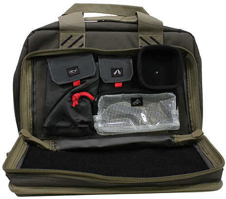 G*Outdoors GPS-1310PCRK Quad Pistol Range Bag With Visual Id Storage System Side Pockets Mag & Rifle Gr