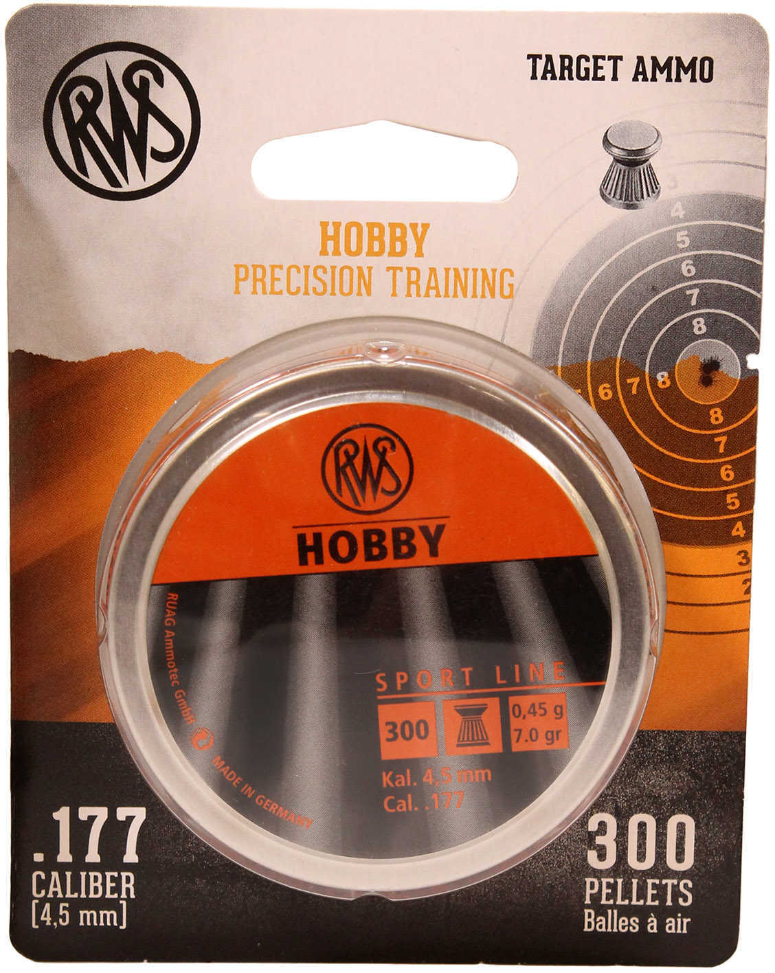 RWS Pellets .177 Hobby 7 Grain Sport Line 300-Pack