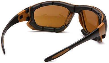Pyramex Carhartt Carthage Shooting Glasses Black And Tan With Bronze Anti-fog Lens
