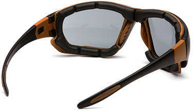 Pyramex Carhartt Carthage Shooting Glasses Black And Tan With Grey Anti-Fog Lens