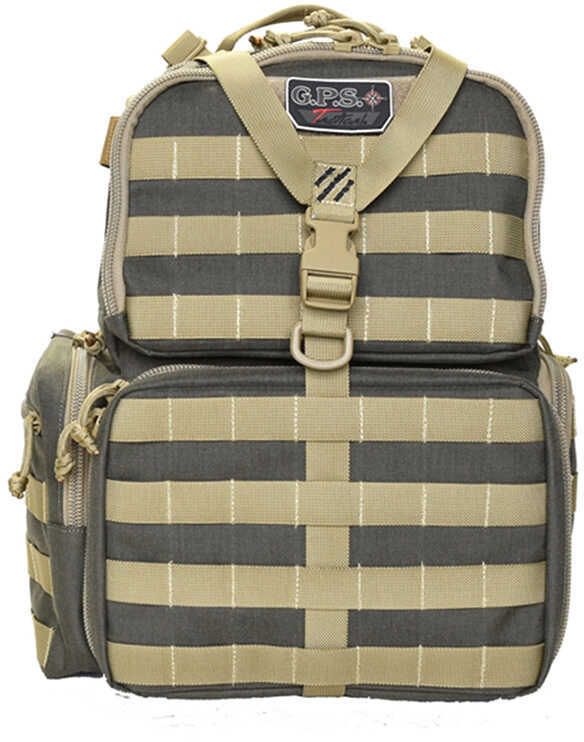 G*Outdoors GPS-T1612BPR Tactical Range Backpack Rifle Green/Khaki 1000D Nylon 3 Handguns