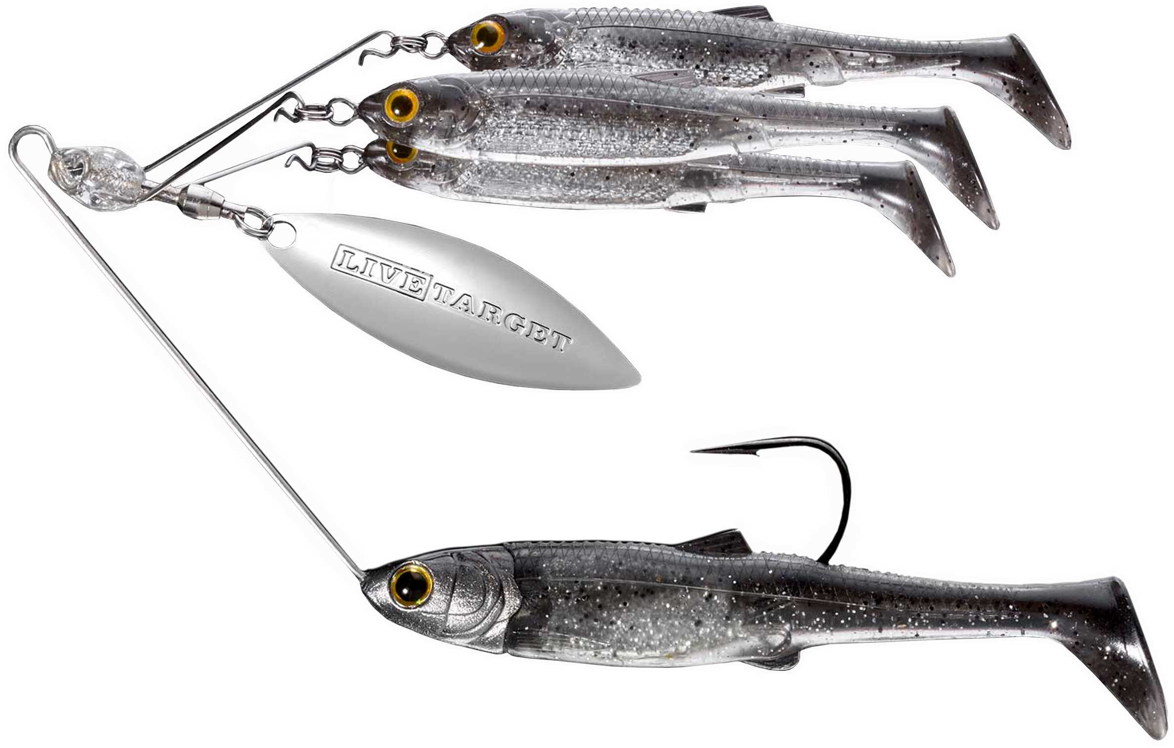 LT SPINNER RIG 3/8OZ SMOKE/SILVER