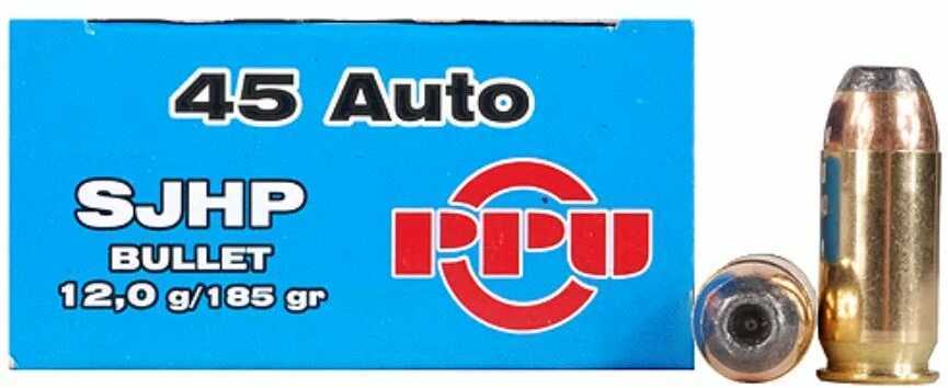 45 ACP 185 Grain Jacketed Hollow Point 50 Rounds Prvi Partizan Ammunition