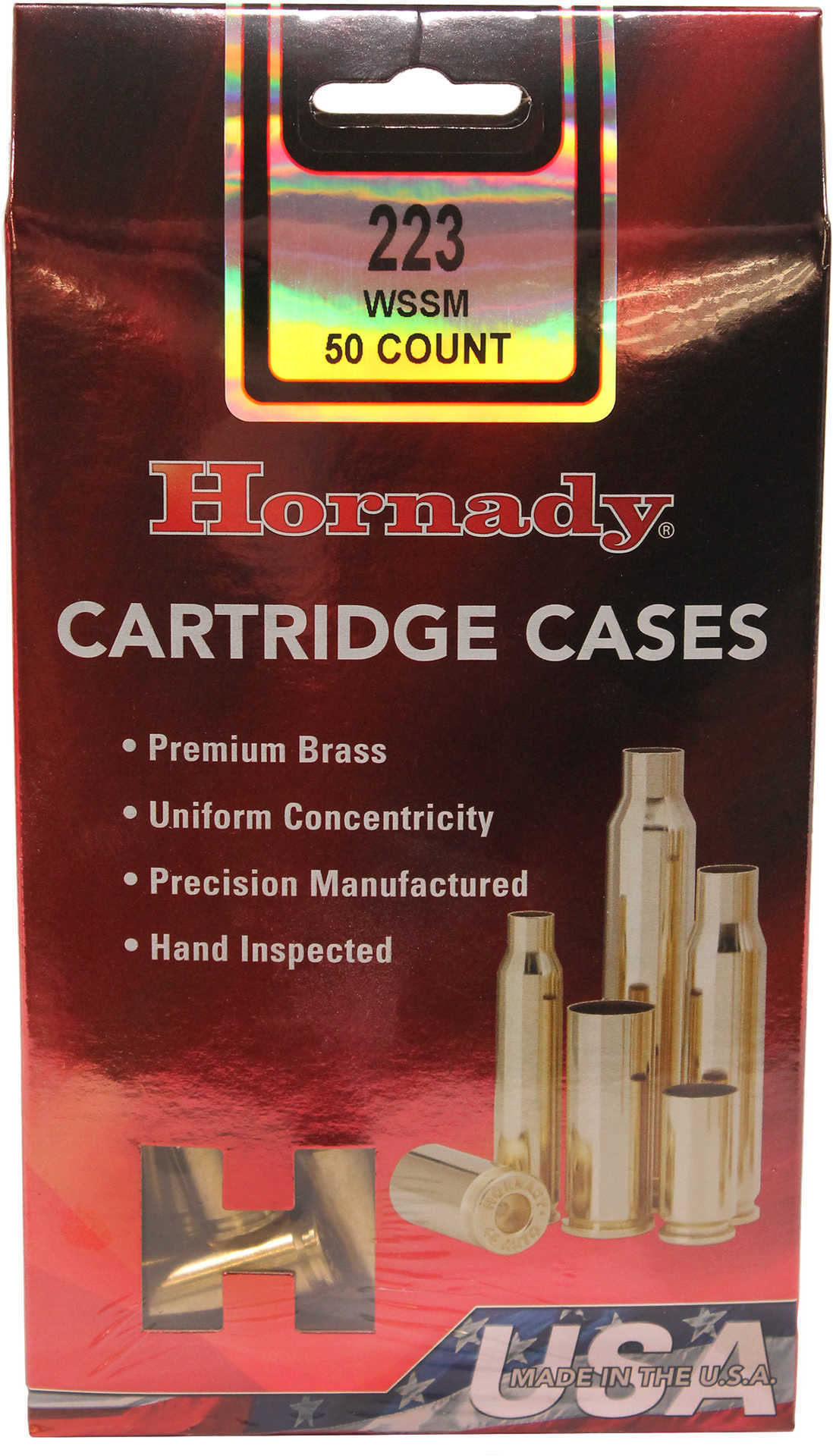 Hornady 223 Winchester Super Short Mag Unprimed Rifle Brass 50 Count