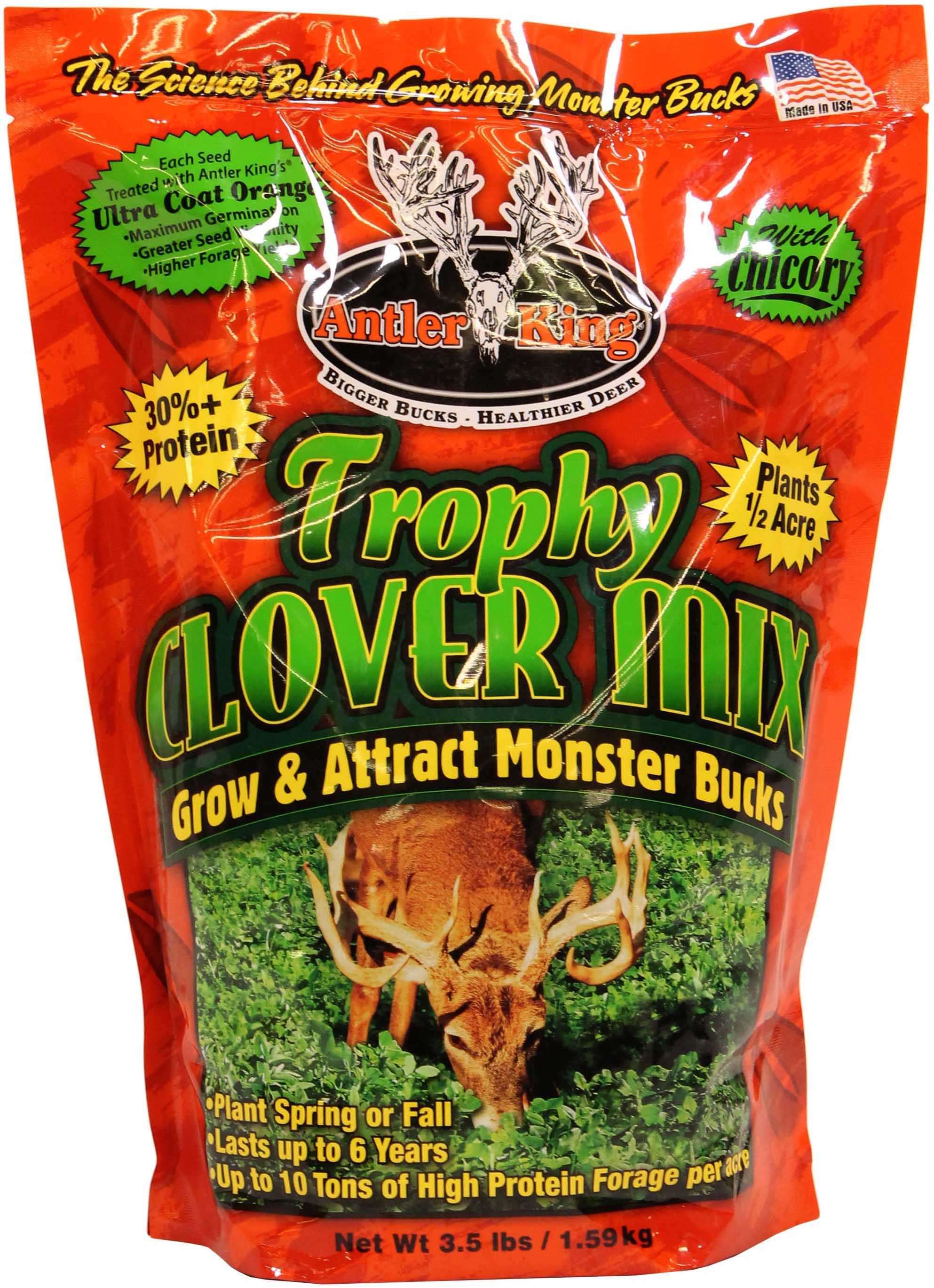 Antler King Food Plot Seed Trophy Clover 1/2 Acre 3.5Lb