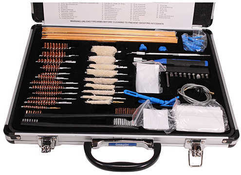 Gunmaster Super Deluxe Universal Gun Cleaning Kit Aluminum Case 62 pc.