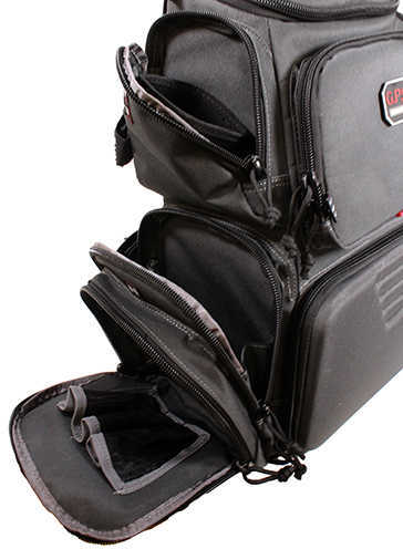 G*Outdoors GPS-1711BPG Handgunner Range Backpack With 4 Gun Cradle Gray