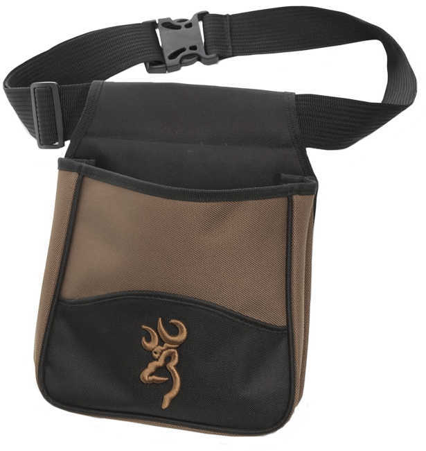 BRN HIDALGO ADJ SHELL POUCH BLK/TAN
