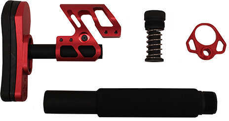 Odin Stock Zulu 2.0 W/Padded Buffer Tube Red For AR-15