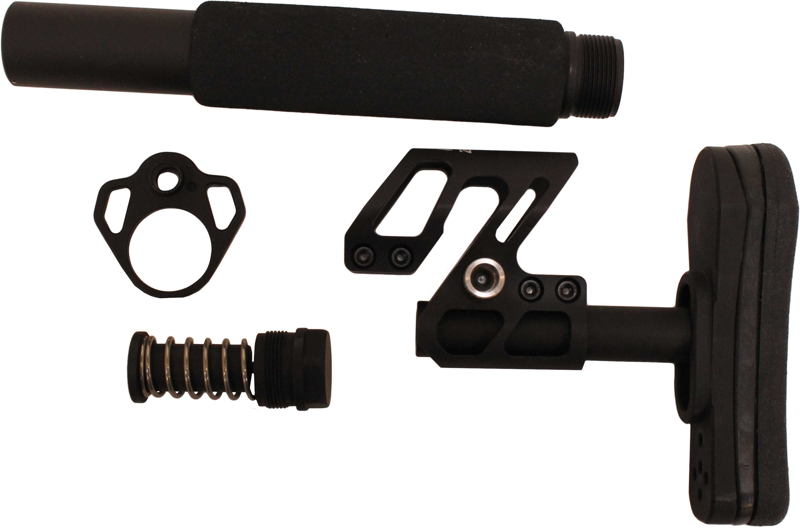 Odin Works Zulu 2.0 Adjustable Stock Kit Black Fits AR15 OS-ZULU-KIT-BLK