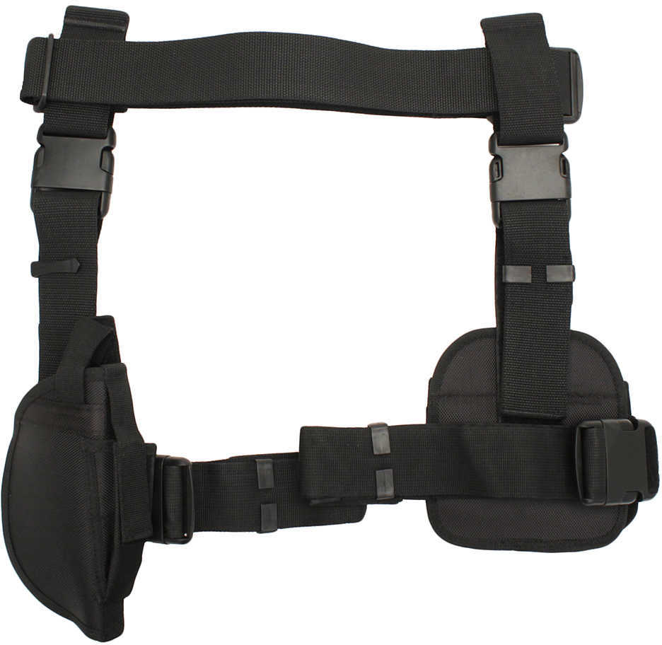 NCSTAR Drop Leg Holster & Mag Pouch Triple Magazine Right Hand Black Nylon CV2908