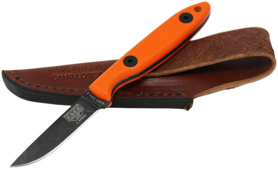 ESEE CR2.5-OR Fixed 2.5 in Black Blade Orange G10 Handle