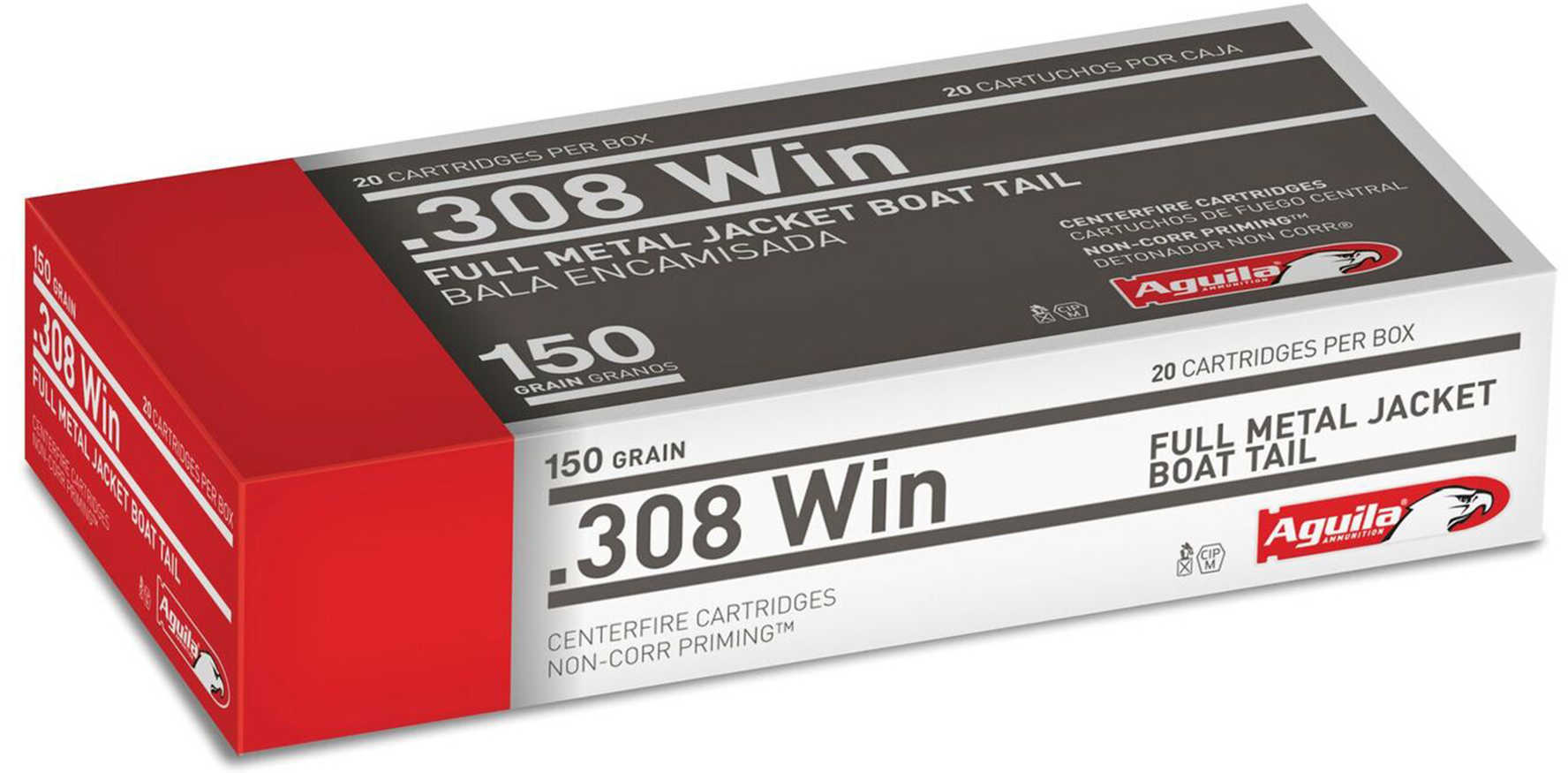 308 Win 150 Grain Full Metal Jacket 20 Rounds Aguila Ammunition 308 Winchester