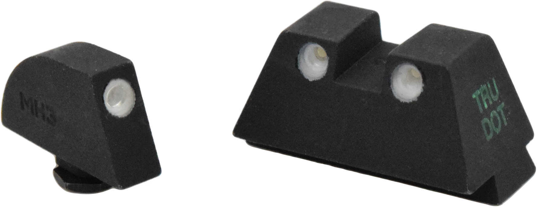 Meprolight USA 102243391 Tru-Dot Day/Night Tritium Sights for Glock 9/357/40 Fixed Green Orange Black Frame