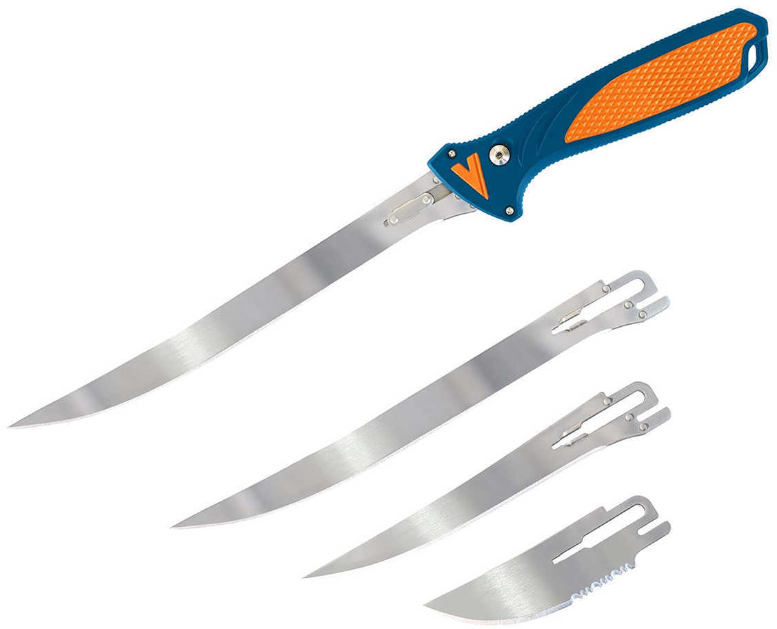 Havalon XTC-TF Talon Fish 7"/5"/3.5" Stainless Steel Clip Point Polymer Blue/Orange