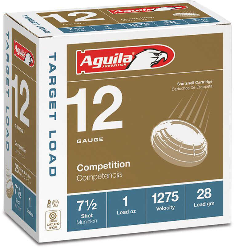 12 Gauge 2-3/4" Target 7-1/2  1 oz 25 Rounds Aguila Shotgun Ammunition
