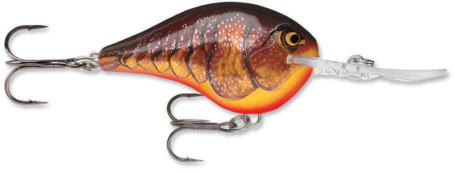 Rapala Dives-To Series Crankbait 2-.25" 3/5Oz (10')Dark Brown Crawdad Model: DT10DCW