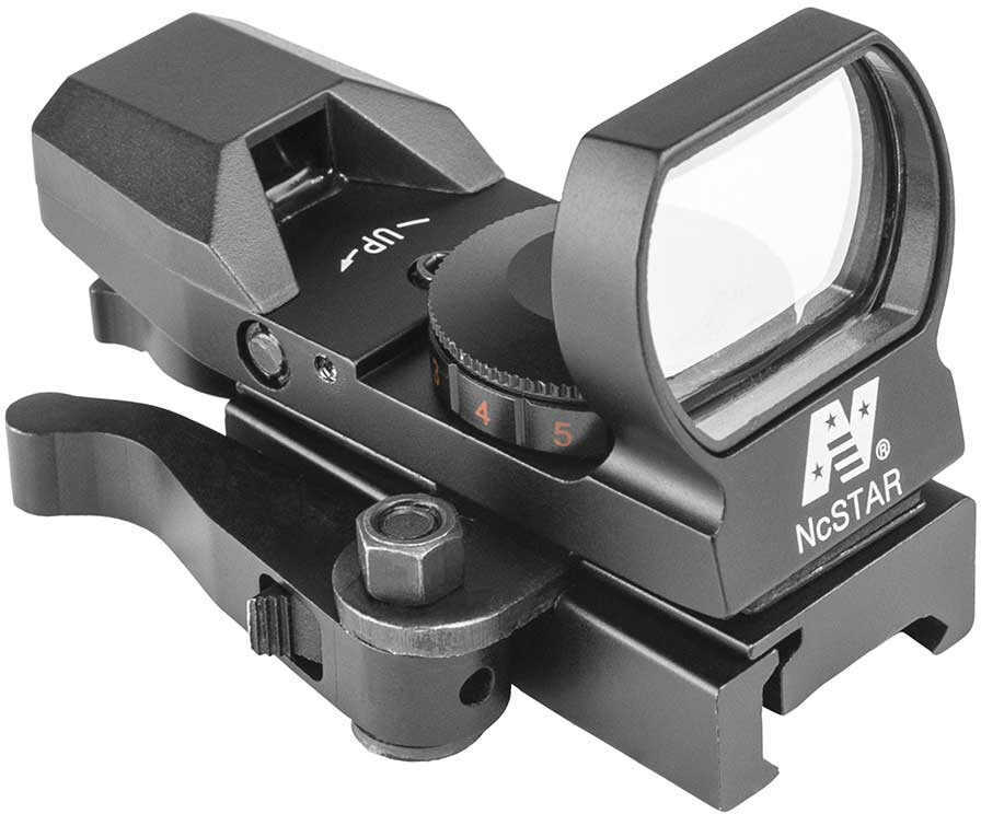 NCStar D4RGBQ Reflex Optic 1x 24x34mm 3 MOA Illuminated 4 Pattern Red/Green CR2032 Lithium Black Anodized