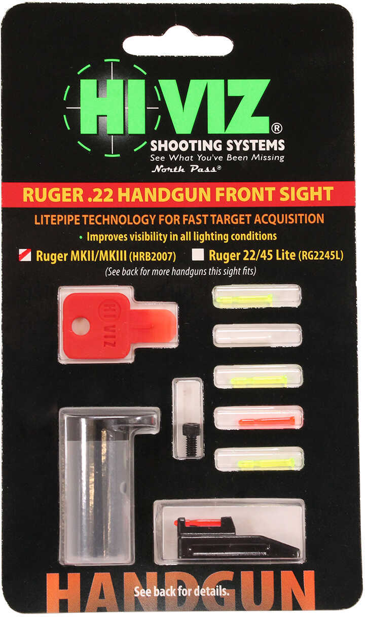 HiViz HRB2007 LiteWave Front Sight Green/Red/White Interchangeable Fits Ruger