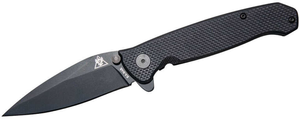 KABAR TDI Flipper Plain Edge 3" Blade AUS8A Stainless Steel Black