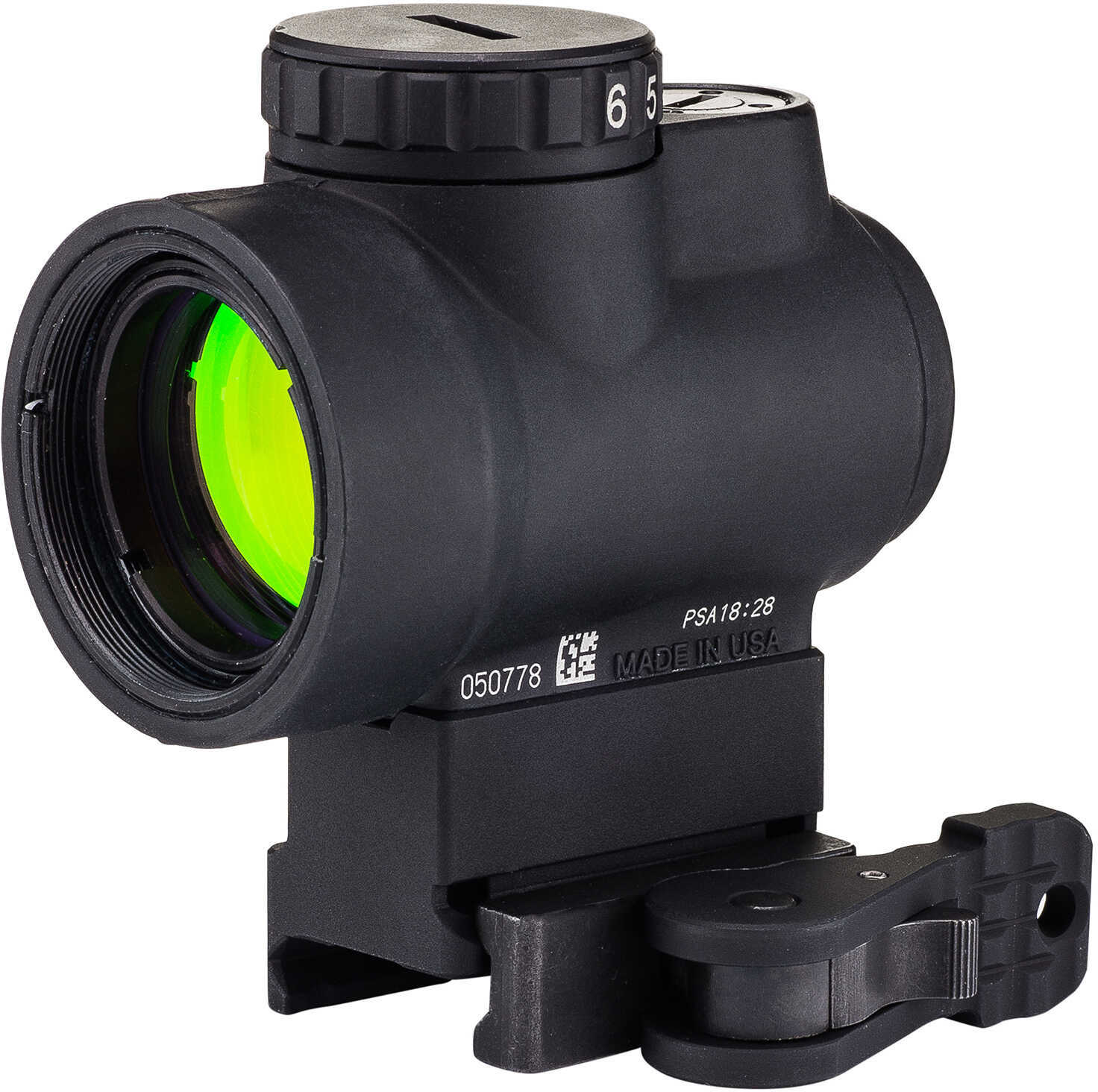 Trijicon 2200033 MRO with Full Co-Witness Mount 1x 25mm Obj 2 MOA Green Dot Black CR2032 (1)