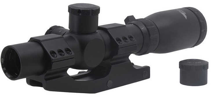 BSA Optics Tactical Weapon Rifle Scope 1-4X24 30mm Maintube Mil Dot Reticle 1/2 MOA Adjustments Black Color Mount .223 a
